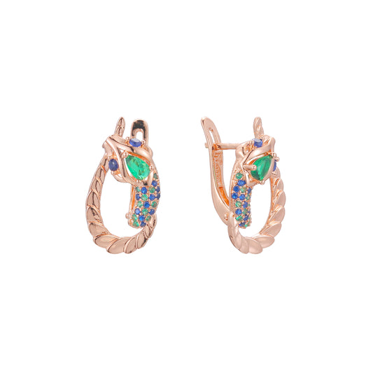 Buy wholesale Snake hoop earrings - Pink